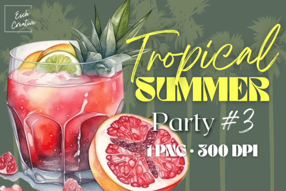 Download Pomegranate Tropical Summer Party Drink - Summer party Collection
