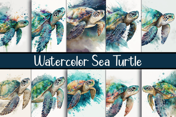 Download Watercolor Sea Turtle Backgrounds - Sea turtle Collection