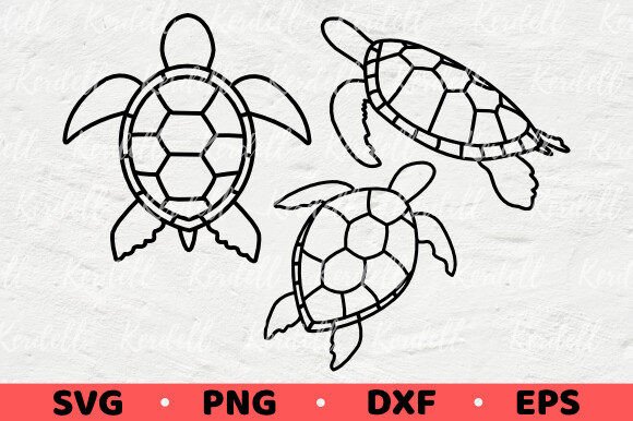 Download Sea Turtle Bundle, Turtle Silhouettes - Sea turtle Collection