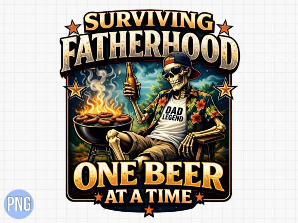 Download Surviving Fatherhood Beer Grill DAD PNG - Dad png Collection