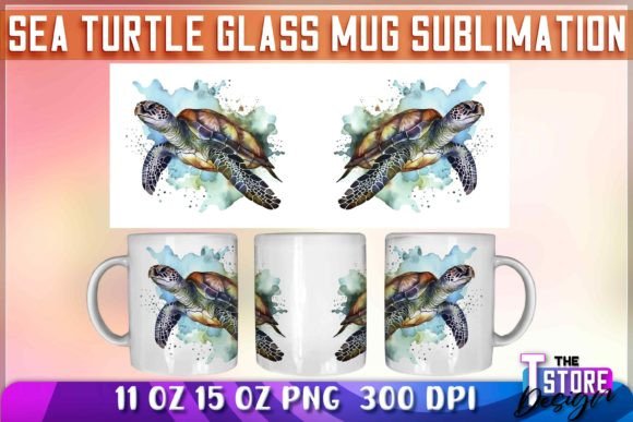 Download Sea Turtle Mug Sublimation | 11 Oz 15 Oz - Sea turtle Collection