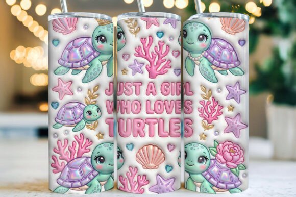 Download Inflated Sea Turtle Tumbler Wrap PNG - Sea turtle Collection