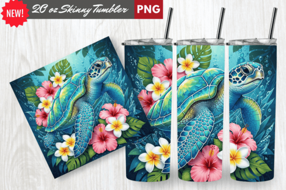 Download Crystal Shell Sea Turtle Tumbler Wrap - Sea turtle Collection