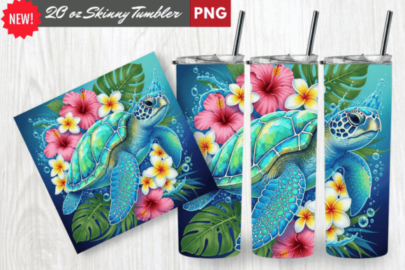 Download Crystal Shell Sea Turtle Tumbler Wrap - Sea turtle Collection
