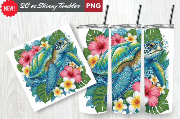 Download Crystal Shell Sea Turtle Tumbler Wrap - Sea turtle Collection