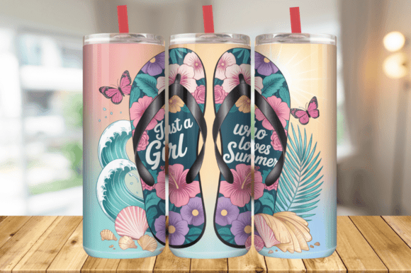 Download Just a Girl Who Loves Summer Tumbler PNG - Premium Resources