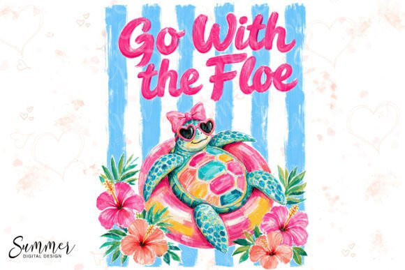 Download Go with the Floe Preppy Sea Turtle PNG - Sea turtle png Collection