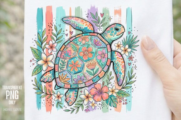 Download Floral Sea Turtle Summer PNG - Sea turtle Collection