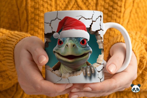 Download 3D Christmas Sea Turtle Mug Wrap - Sea turtle Collection