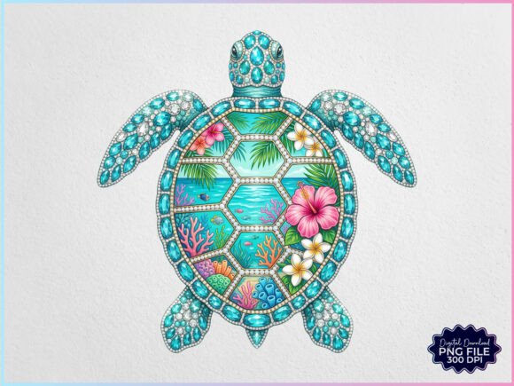 Download Rhinestone Sea Turtle Summer Beach PNG - Sea turtle Collection