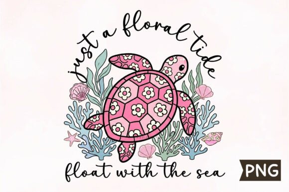 Download Pink Floral Sea Turtle Sublimation - Sea turtle Collection
