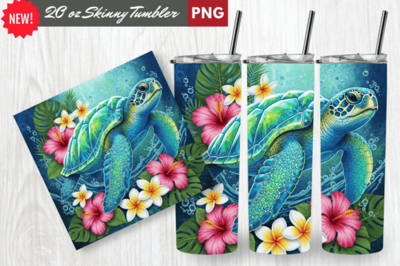 Download Crystal Shell Sea Turtle Tumbler Wrap - Sea turtle Collection