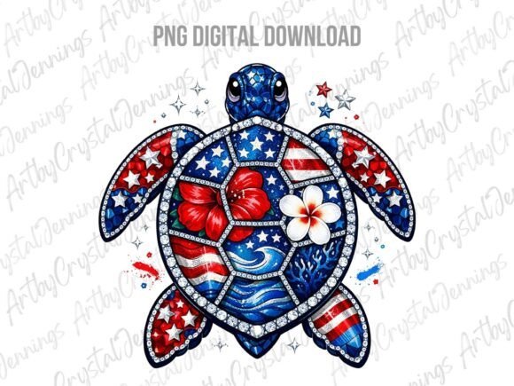 Download USA Patriotic Tropical Sea Turtle PNG - Sea turtle png Collection