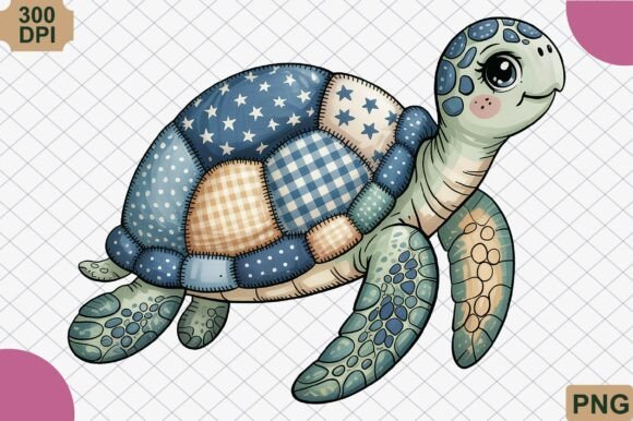 Download Patchwork Sea Turtle PNG - Sea turtle png Collection