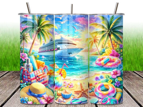 Download Tropical Cruise Beach Summer Tumbler PNG - Summer tumbler png Collection