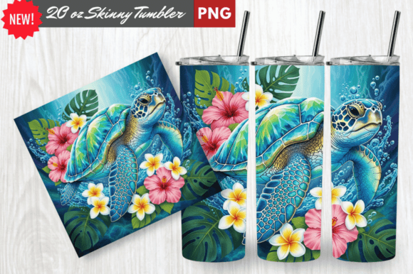 Download Crystal Shell Sea Turtle Tumbler Wrap - Sea turtle Collection