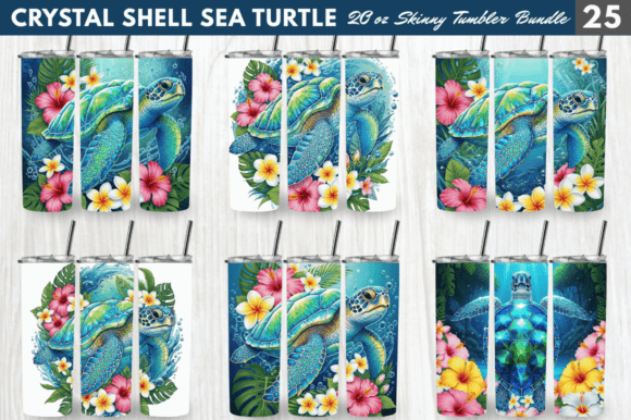 Download Crystal Shell Sea Turtle Tumbler Bundle - Sea turtle Collection
