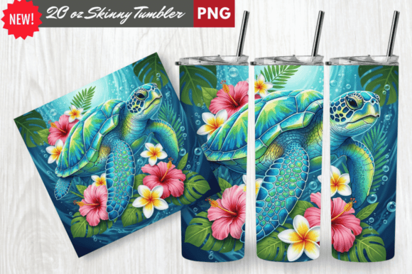 Download Crystal Shell Sea Turtle Tumbler Wrap - Sea turtle Collection
