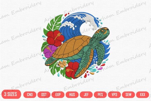 Download Tropical Floral Sea Turtle - Sea turtle Collection