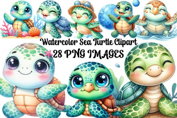 Download Watercolor Sea Turtle Clipart - Sea turtle Collection