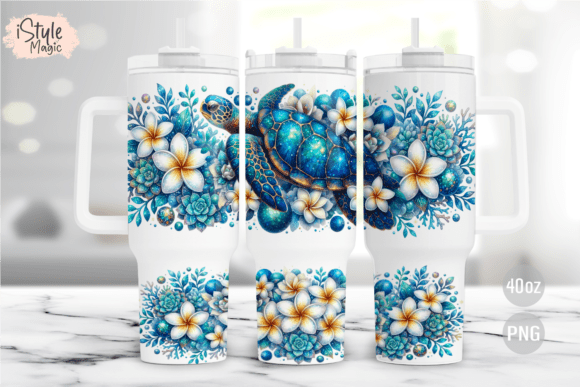 Download Sea Turtle 40oz Tumbler Wrap PNG - Sea turtle Collection